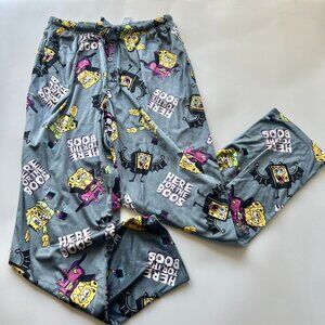 Unisex Large Halloween Here for the Boos Spongebob Pajama Pants